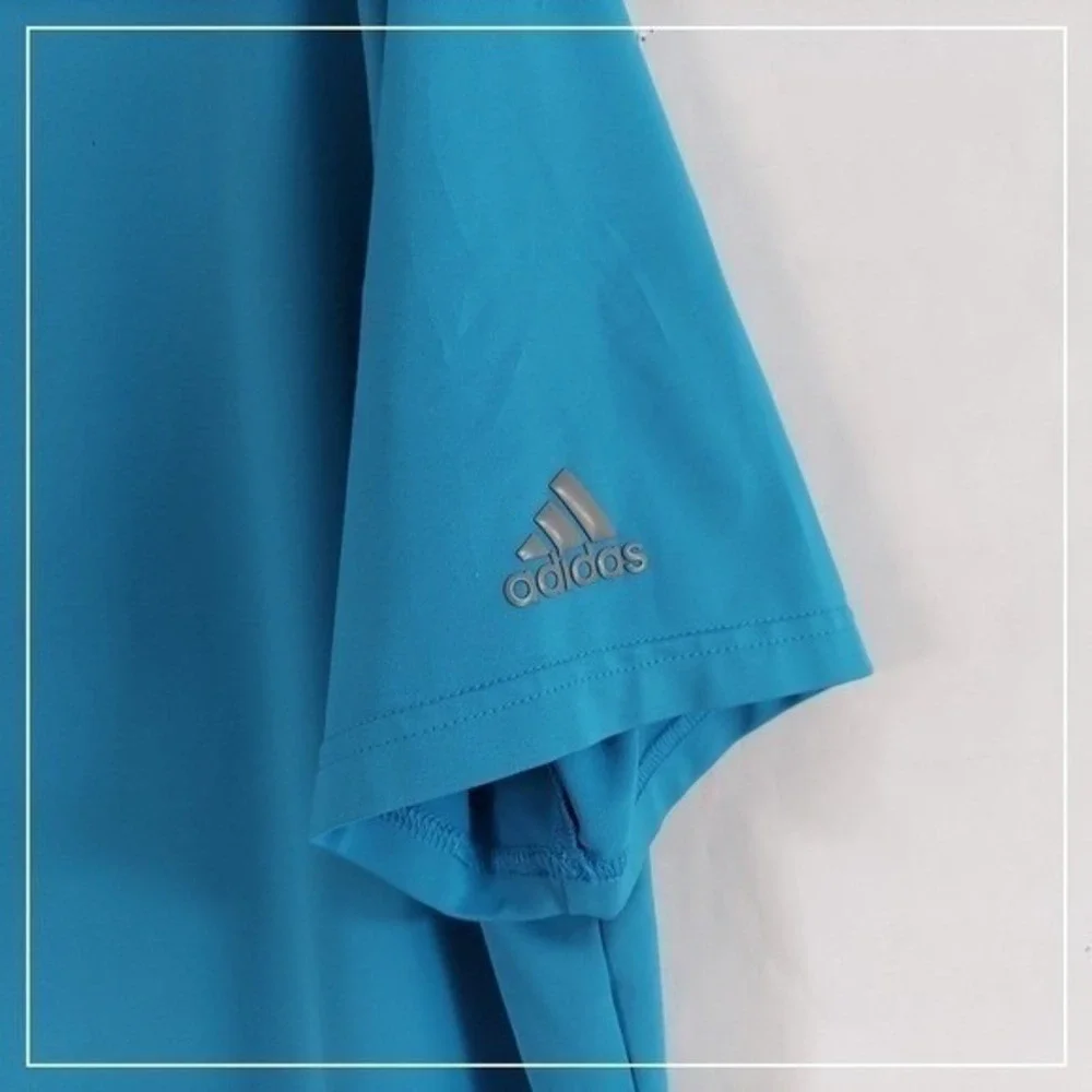 Adidas Polo‎ Men L Blue Golfcore Performance Moisture Wicking Active Lifestyle